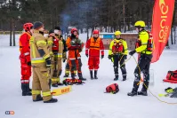 Strażacy trenowali na jeziorze Wysoka. Manewry Woda – Lód w Kamieniu.