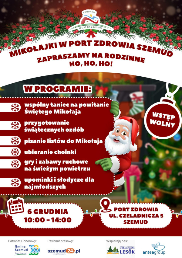 Mikołajki w Port Zdrowia Szemud