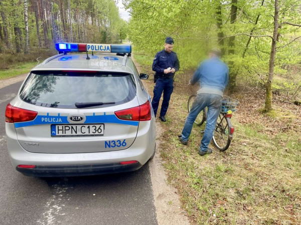 2500 zł mandatu dla 57-letniego rowerzysty. Policyjne kontrole w gminie Szemud. 