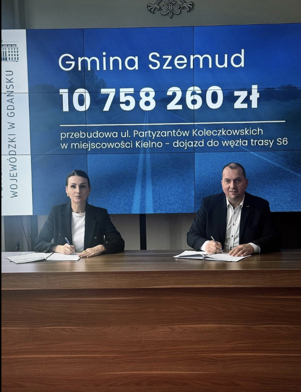 Gmina Szemud liderem dofinansowań! 11 mln zł na drogę do węzła S6.