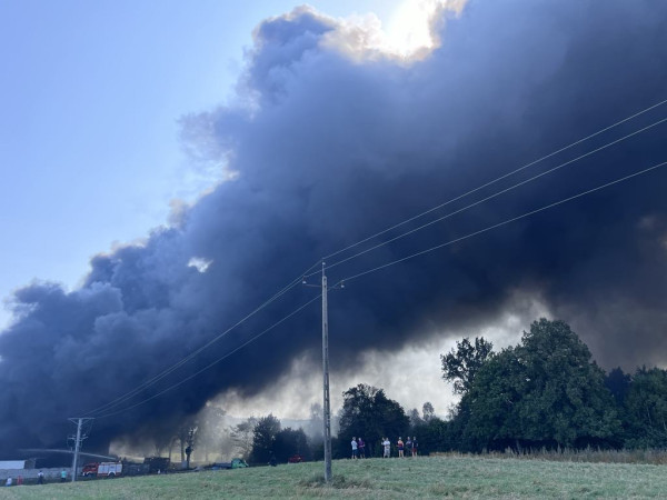 Pożar w Łebieńskiej Hucie!