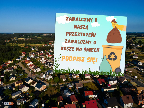 Mieszkańcy zbierają podpisy - chodzi o kosze na śmieci w przestrzeni publicznej.