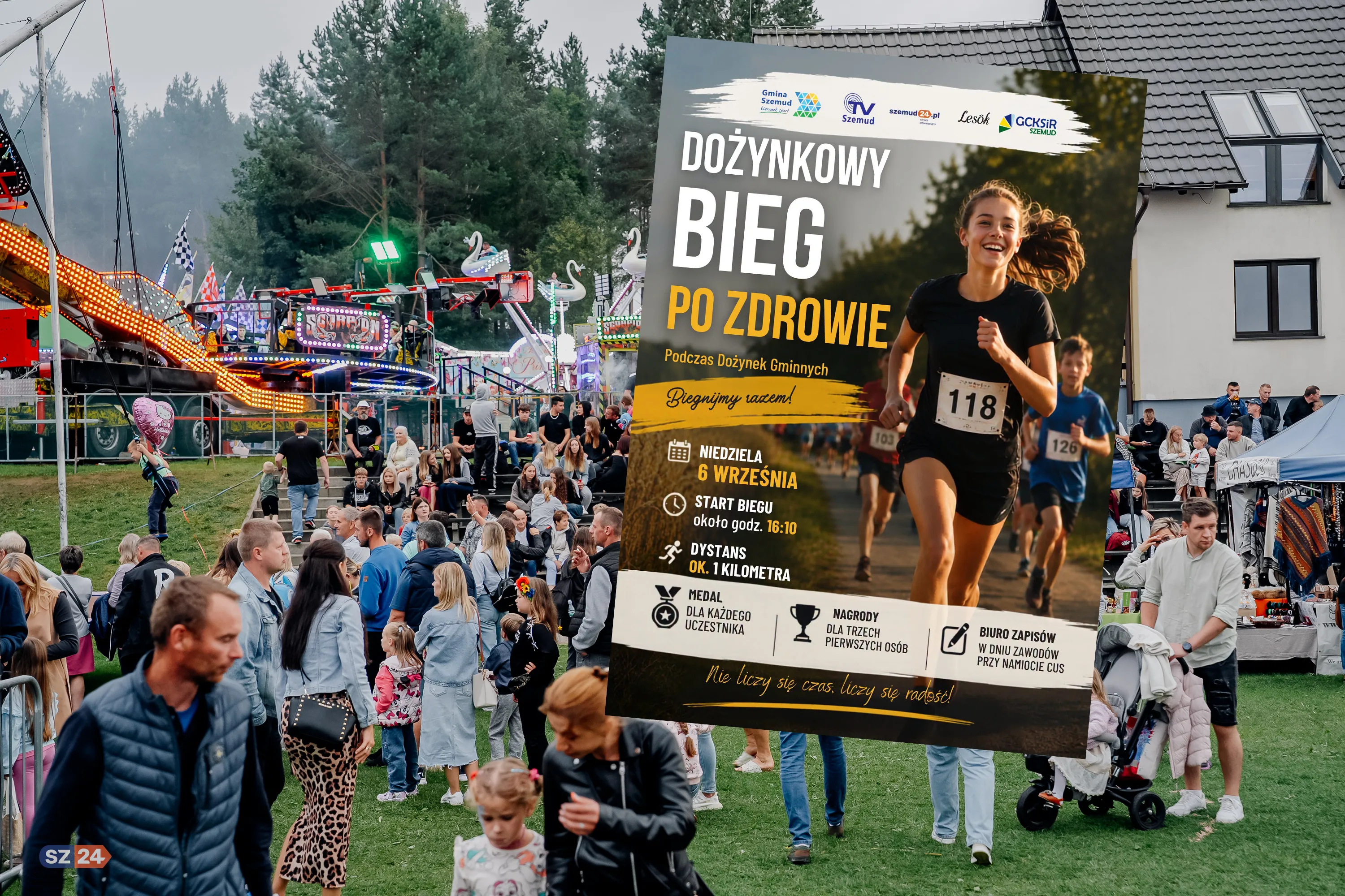 Wystartuj w Dożynkowym Biegu po Zdrowie w Szemudzie. Biegnijmy po zdrowie i dobrą energię!
