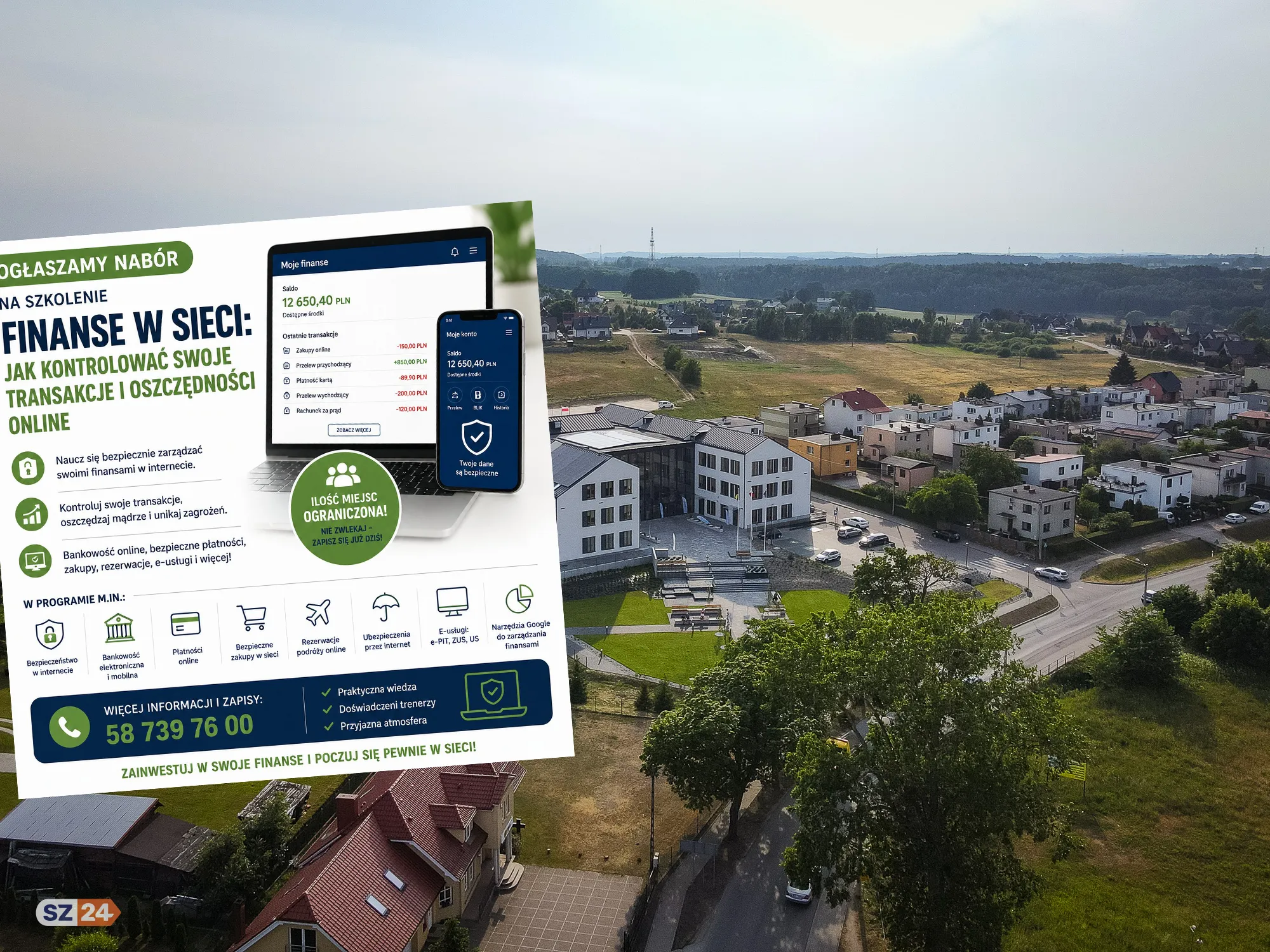 Finanse w sieci bez tajemnic. Bezpłatne szkolenie w CUS Szemud.