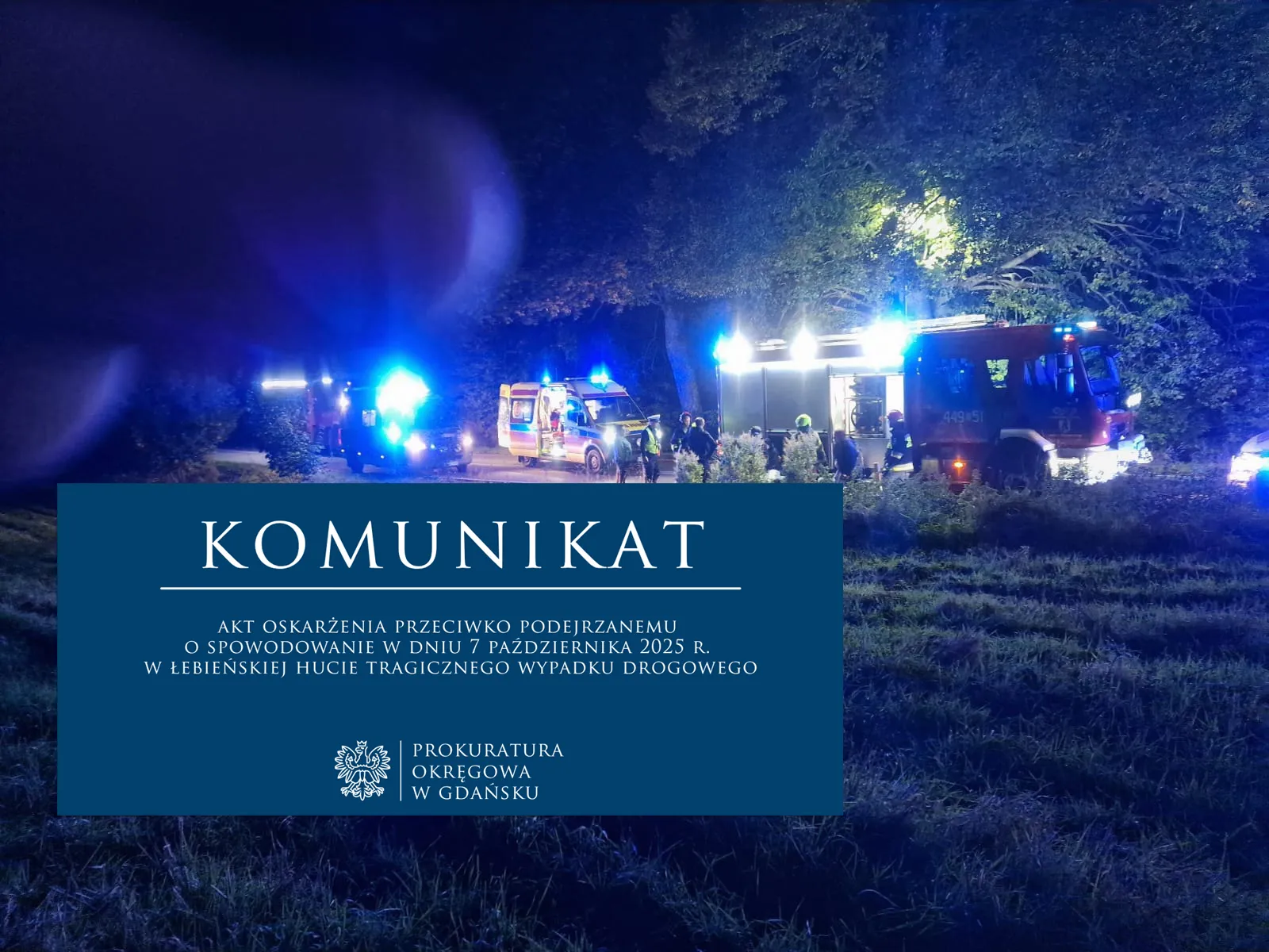 Śmiertelny wypadek w Łebieńskiej Hucie: Cztery zarzuty dla 34-latka